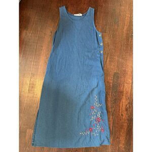 Vintage Denim Maxi Dress Size Medium